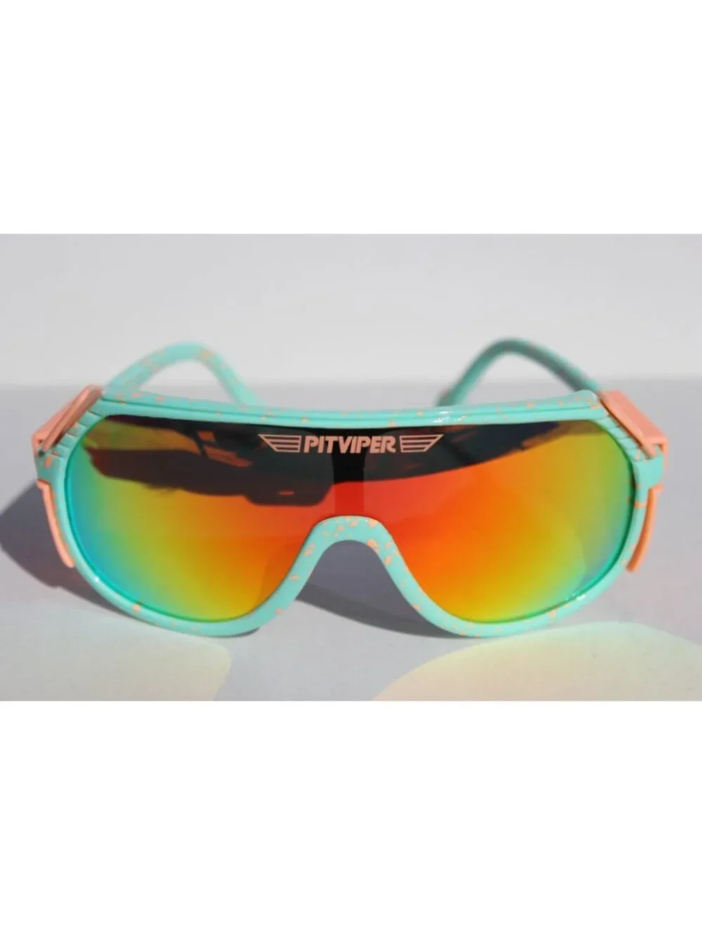 PIT VIPER The Peaches and Green Grand Prix Sunglasses Green/Orange NEW